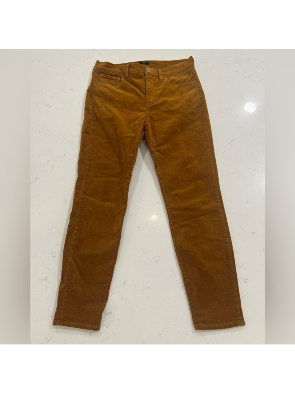 J. Crew Women's Corduroy Pants in Rust Brown- Caroline Basset Corduroy Look